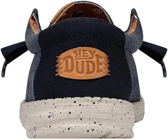 HEYDUDE Men's Wally Washed Canvas, Men’s Shoes, Slip-on Loafers, Comfortable & Light-Weight