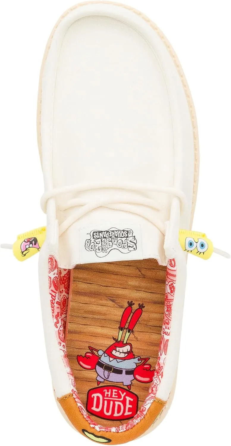 HEYDUDE X Spongebob, Men's Slip-on Loafers, Comfortable & Light-Weight