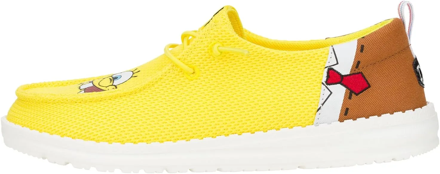 HEYDUDE X Spongebob, Women’s Slip-on Loafers, Comfortable & Light-Weight