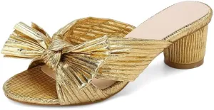 High Heeled Sandals for Women Bow Open-toe Slippers Comfortable Fashion Wedding Party Dress Pumps Shoes