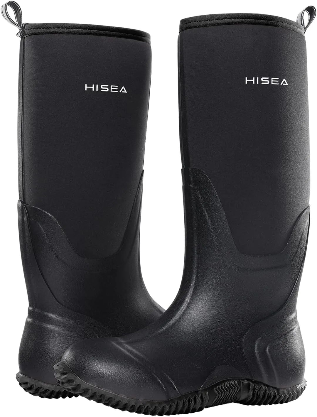 HISEA Women's Rain Boots, Knee High Rubber Boots Waterproof Insulated Neoprene Muck Boots, Durable Anti-Slip Outdoor Work Boots for Hunting Gardening Farming Yard Mud Working
