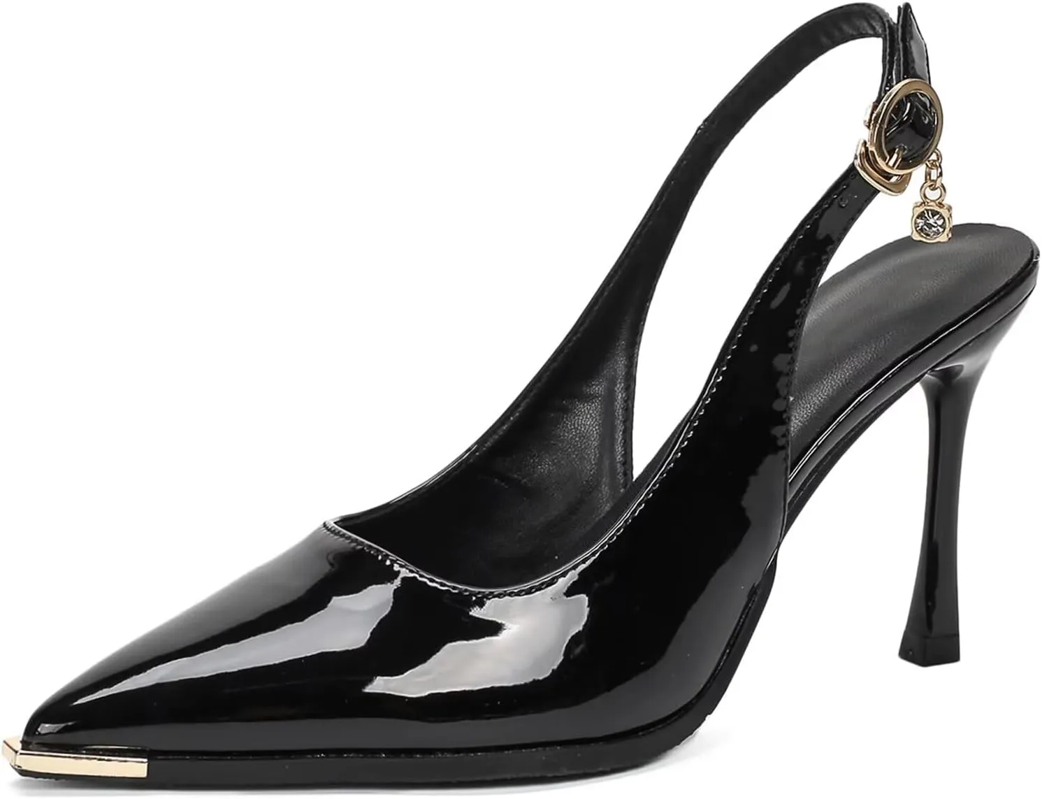 HNVAVQ Slingback Heels for Women Pumps Pointed Closed Toe Sexy Stiletto High Heels Elegant Cute Wedding Work Office Prom Fashion Dress Shoes Wide Feet