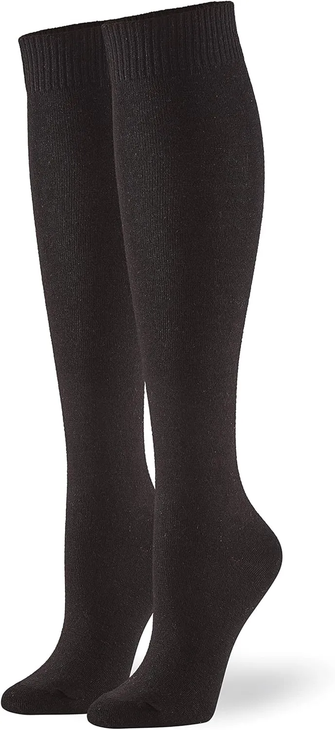 HUE Women's Flat Knit Knee High Sock