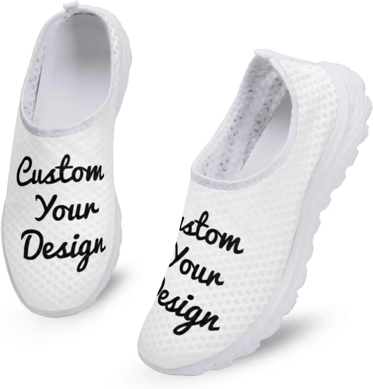 HUGS IDEA Women's Floral Mesh Slip on Shoes