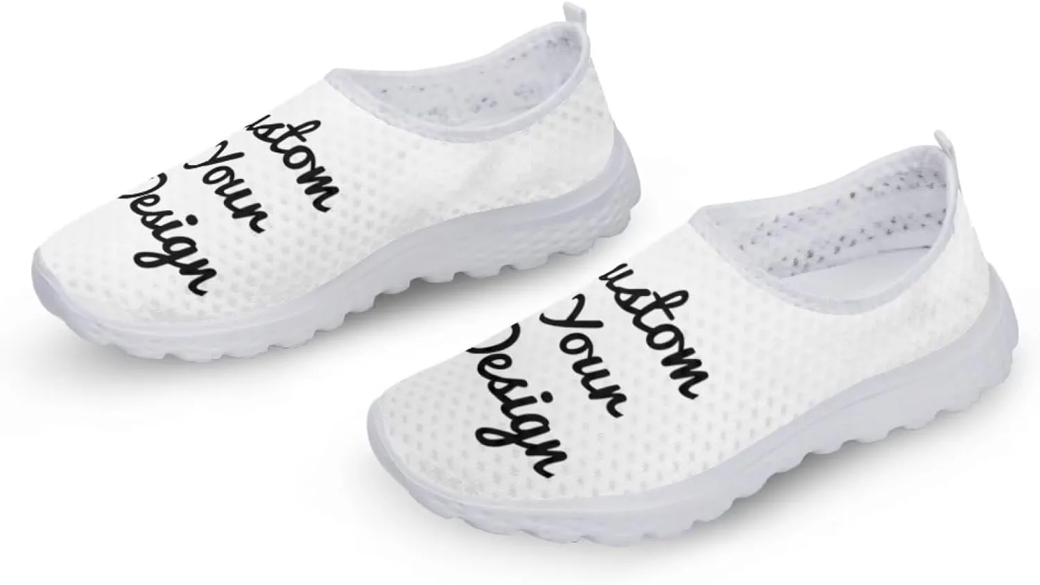 HUGS IDEA Women's Floral Mesh Slip on Shoes