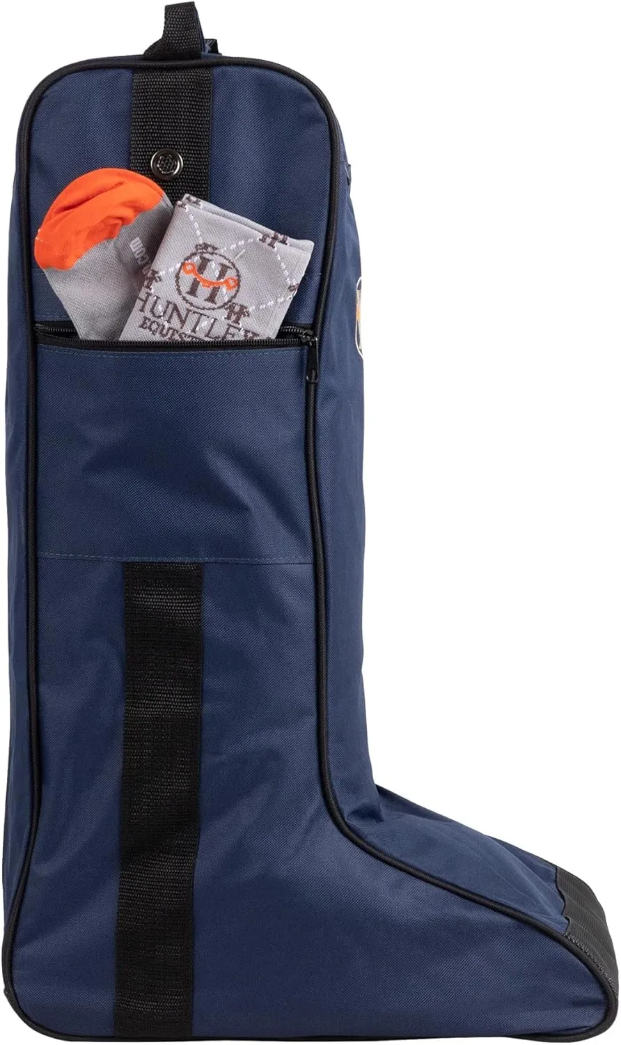 Huntley Equestrian Tall Riding Boot Bag Durable & Premium Horse Riding Boots Storage Protection Zipper Bag Water Resistant, Portable & Easy to Clean