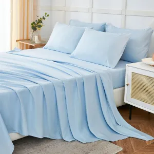 ILAVANDE Queen Sheets Set 6 Piece,Hotel Luxury Super Soft 1800 Series Microfiber Queen Bed Sheets Set-Wrinkle Free & Breathable-14 Deep Pocket Sheets for Queen Size Bed(Queen,Baby Blue)