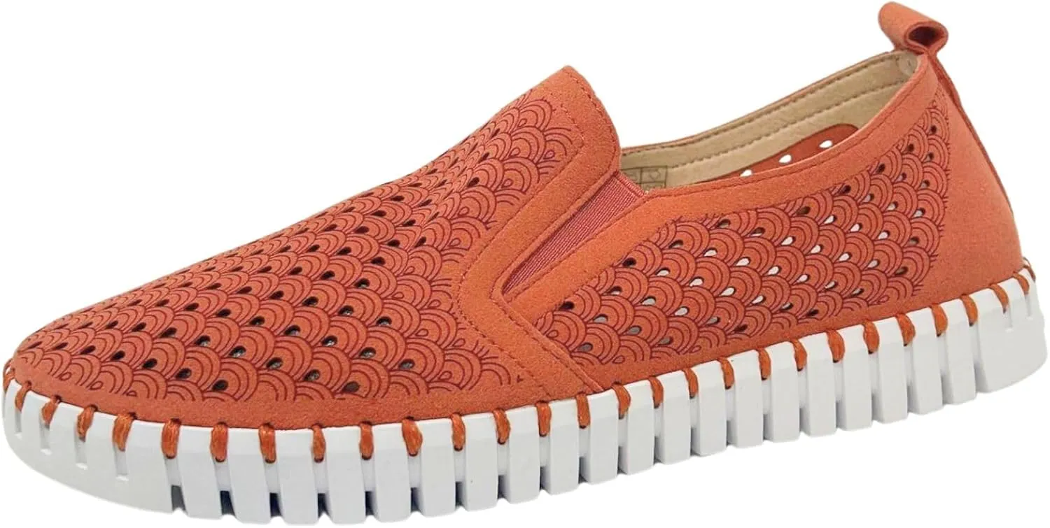 Ilse Jacobsen HORNBAEK Women's Tulip140WOM Flat | Slip-On | Low Top (Light Brick, 9)