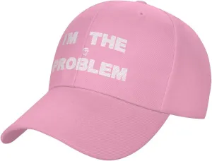 I'm The Problem Hat Sun Baseball Cap Breathable Mesh Flat Bill Hats Solid Color Adjustable Size