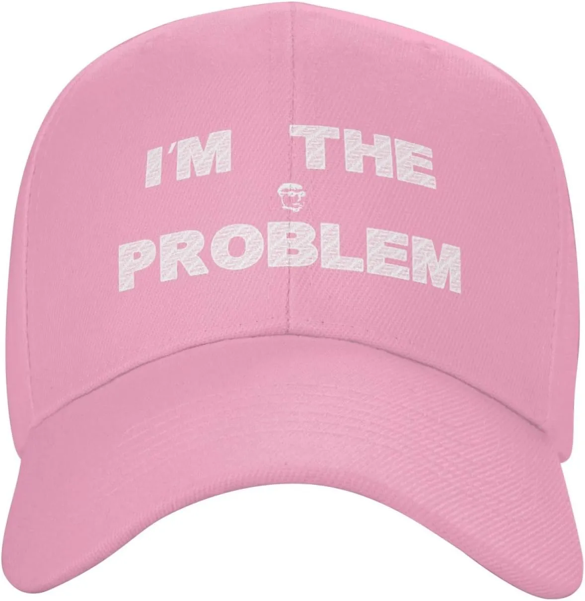 I'm The Problem Hat Sun Baseball Cap Breathable Mesh Flat Bill Hats Solid Color Adjustable Size