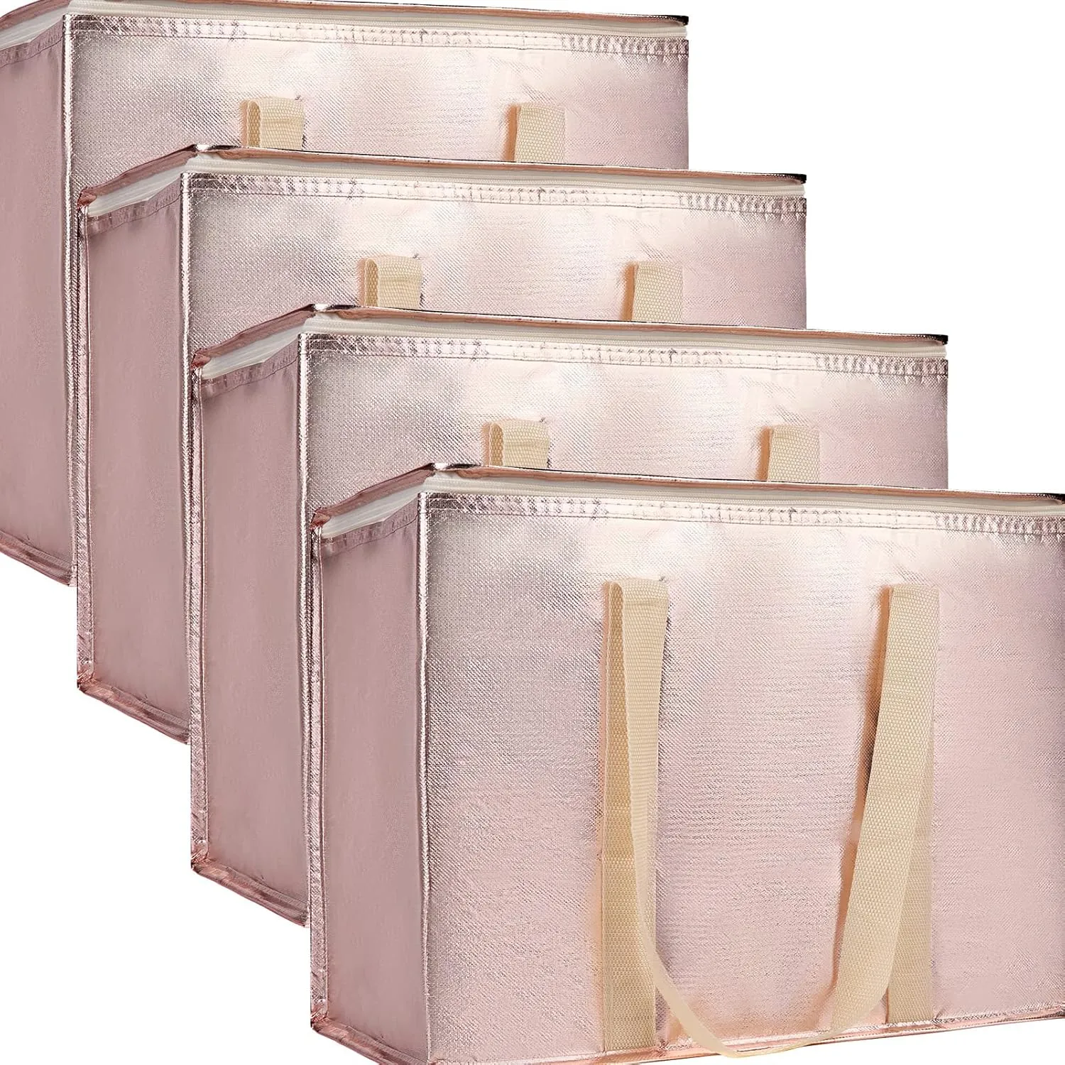Insulated Reusable Grocery Shopping Bags, 4 Packs
