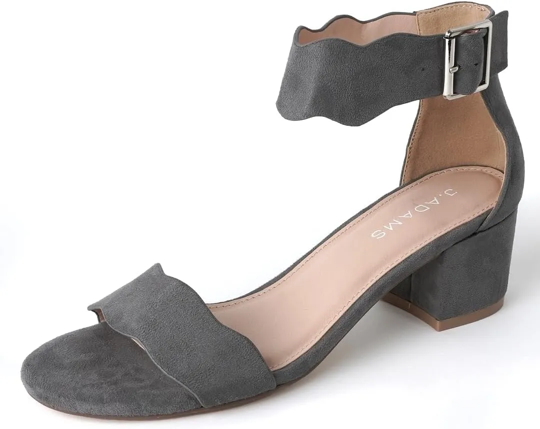 J. Adams Mimi Ankle Strap Kitten Heel Sandal