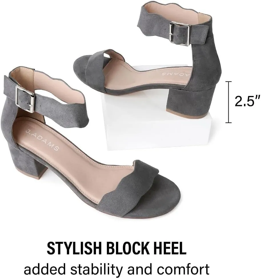 J. Adams Mimi Ankle Strap Kitten Heel Sandal