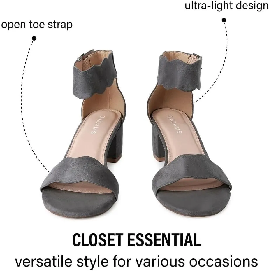 J. Adams Mimi Ankle Strap Kitten Heel Sandal