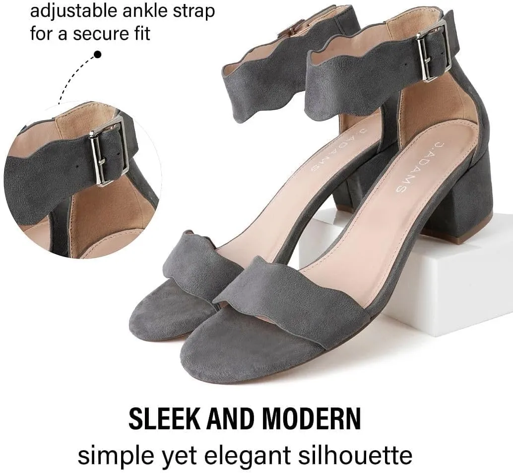 J. Adams Mimi Ankle Strap Kitten Heel Sandal