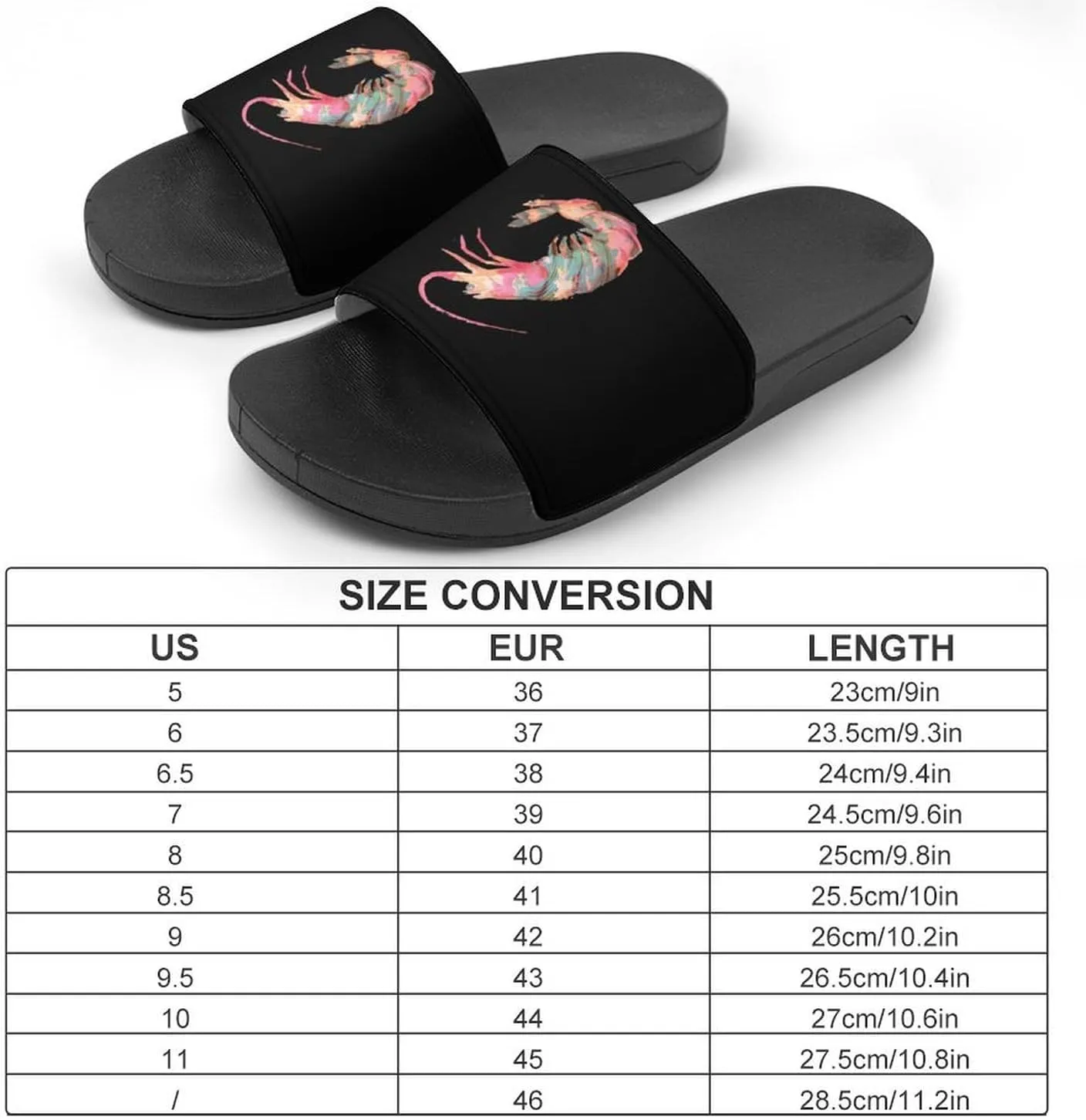 Japanese Shrimp Wave Surf Sunset Shower Sandals PVC Pillow Slippers Bath Slip On Home Shoes Non-Slip for Outdoor