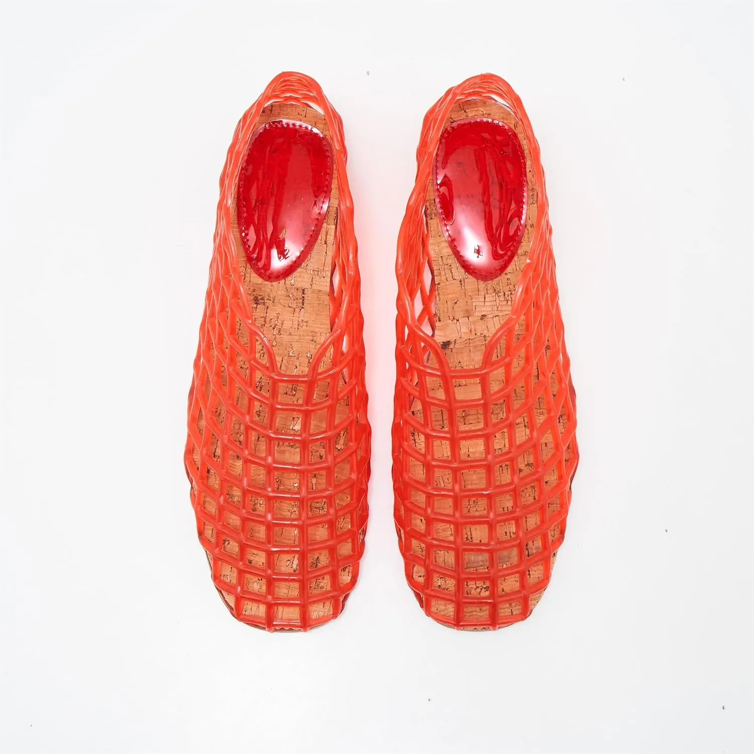 Jelly Sandals for Women Clear Woven Flats Beach Slip-on Ballerina Jellies Mesh Shoes