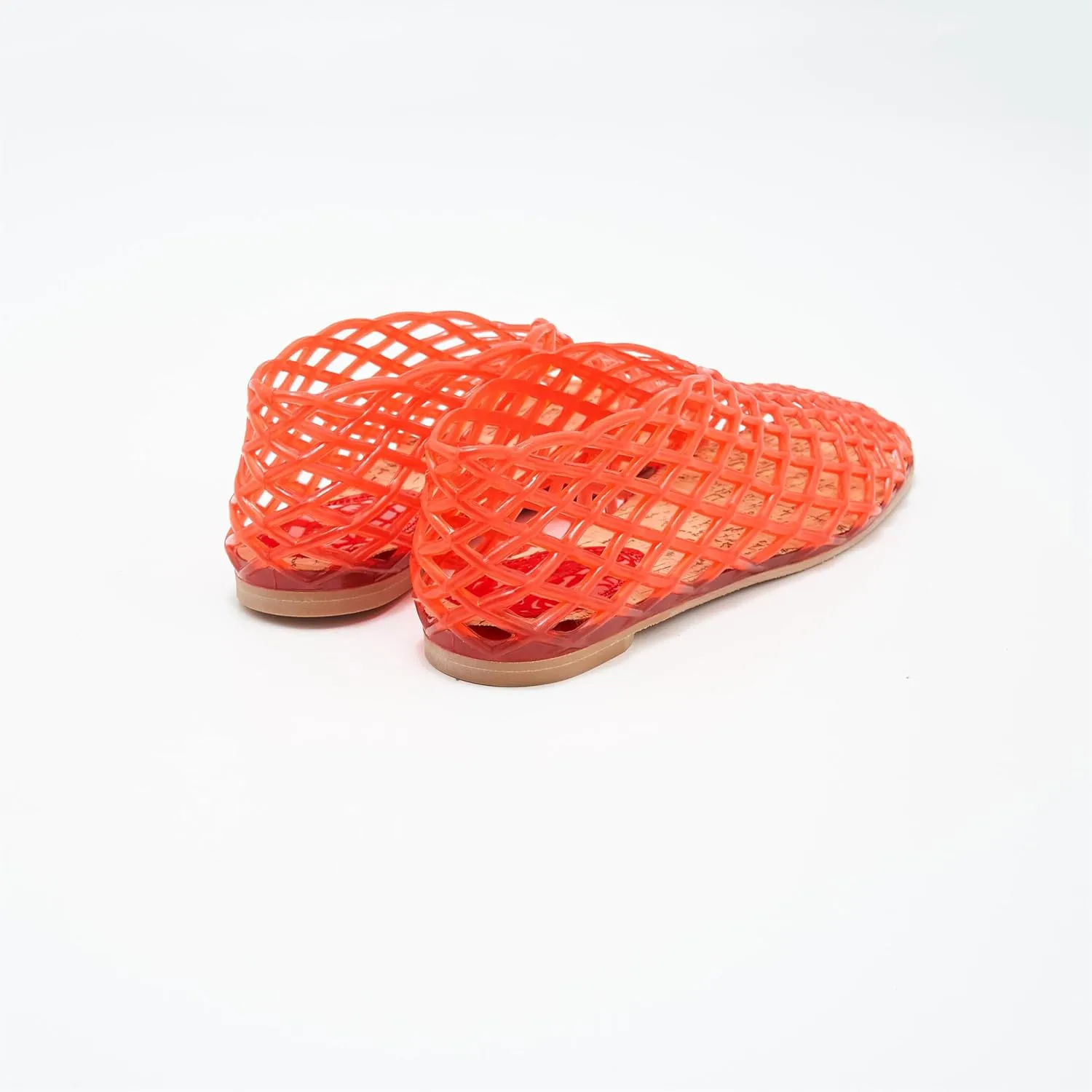 Jelly Sandals for Women Clear Woven Flats Beach Slip-on Ballerina Jellies Mesh Shoes