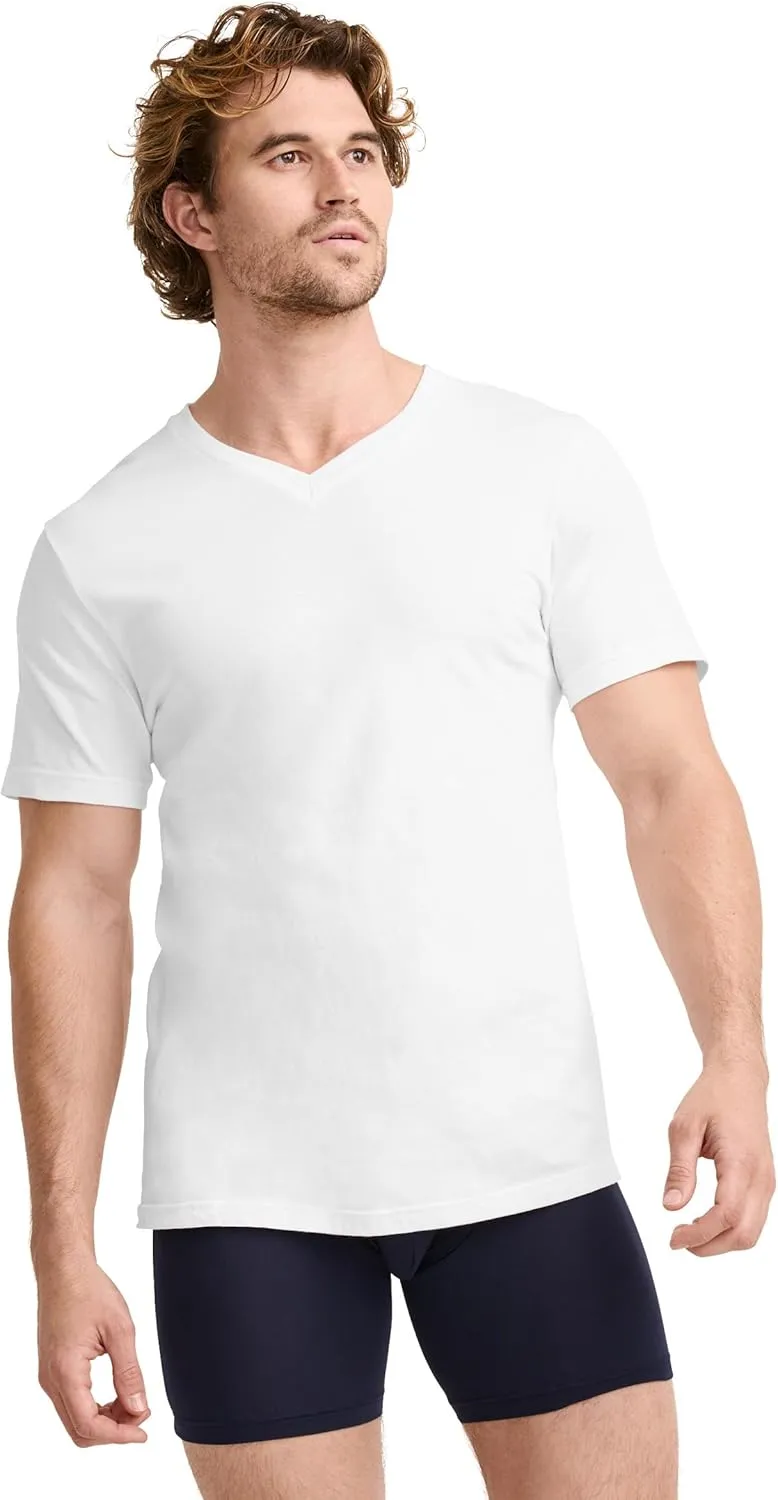 Jockey T-Shirts for Men - V Neck Undershirts, Cotton Men's T-Shirts - 6 Pack