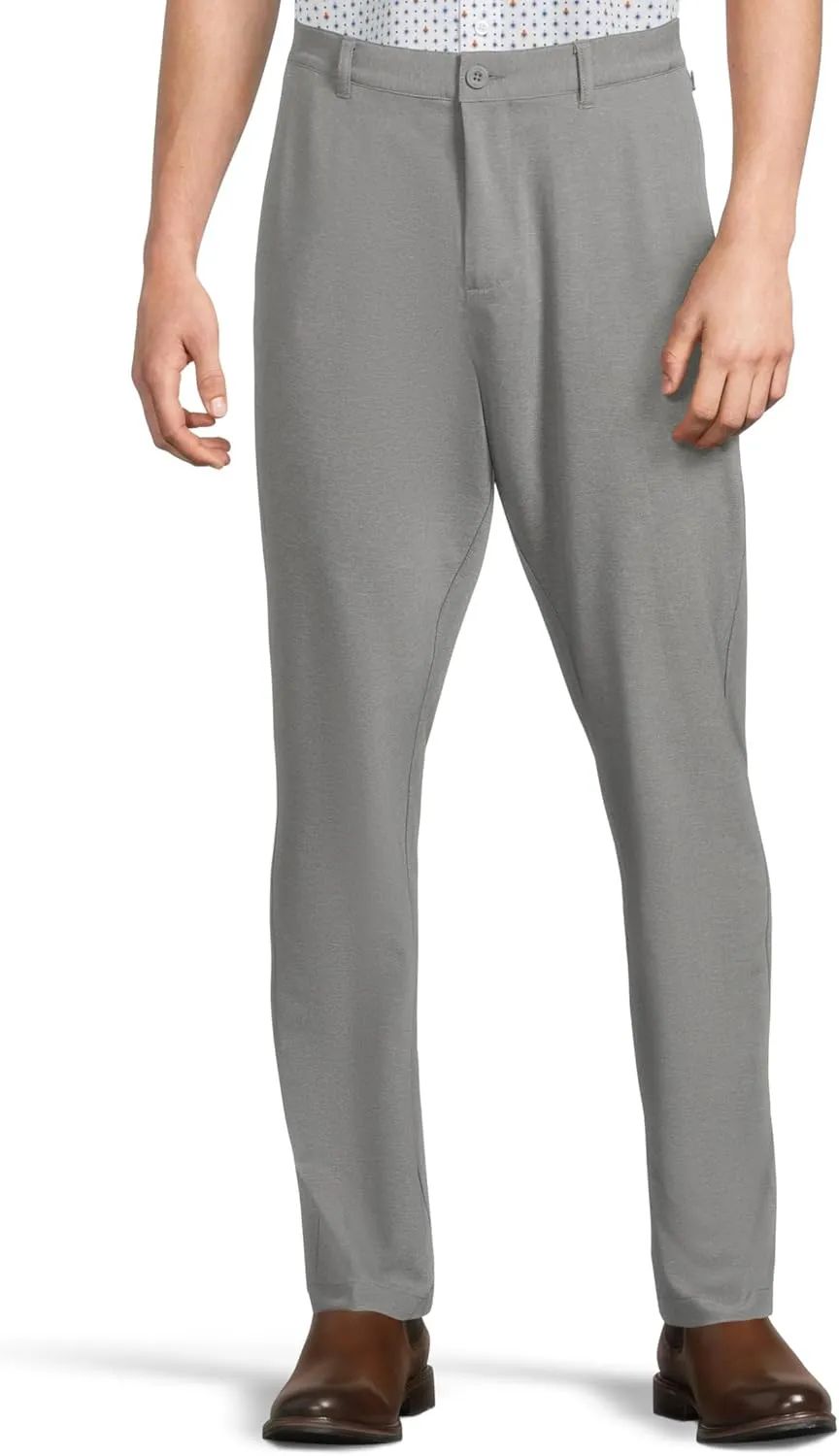 Johnston & Murphy Men's Xc4 Heathered Performance Flat Front Pants