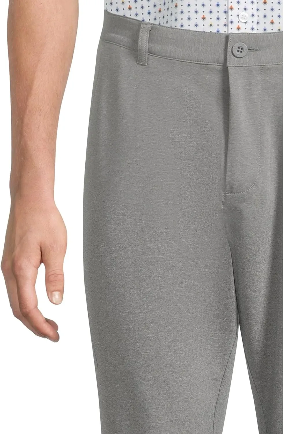 Johnston & Murphy Men's Xc4 Heathered Performance Flat Front Pants