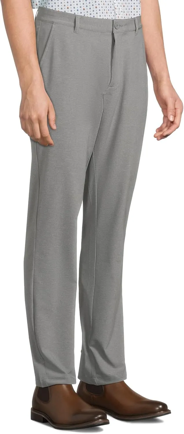 Johnston & Murphy Men's Xc4 Heathered Performance Flat Front Pants