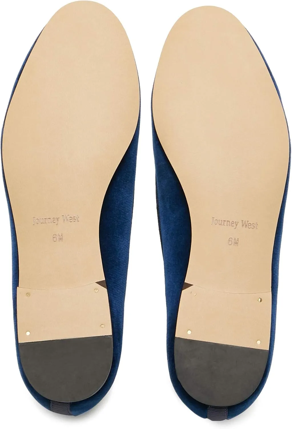 Journey West Women's Velvet Loafer Flat with Embroidery Velvet Slippers