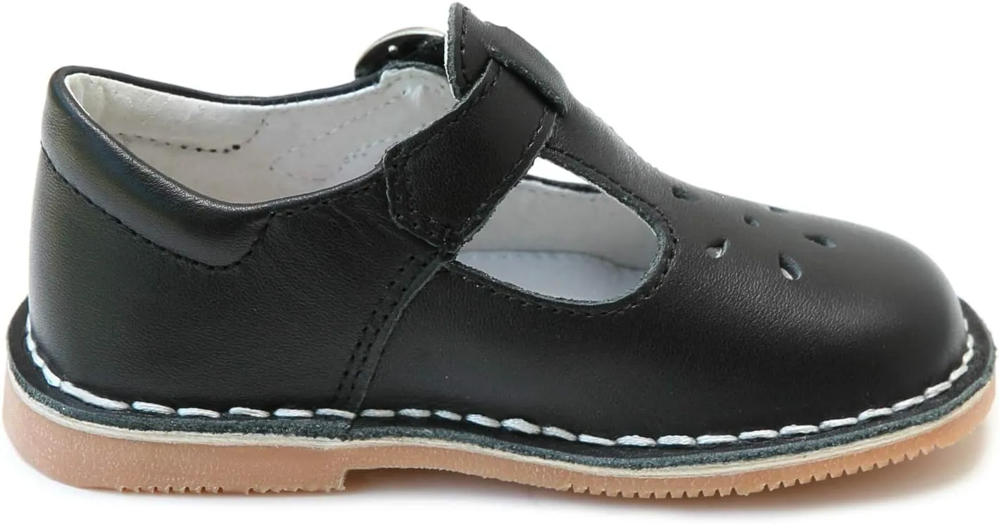 Joy Classic Leather Stitch Down T-Strap | Girl's Mary Jane Flat (Toddler/Little Kid)