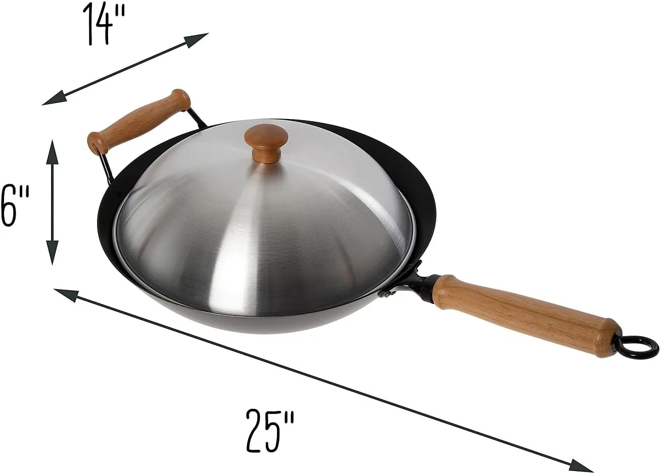 Joyce Chen 22-9938, Pro Chef 14 Inch 10 Piece Excalibur Non-Stick Wok Set