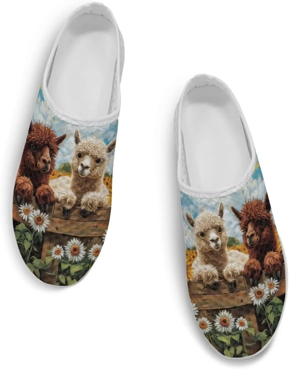 JoyLamoria Animal Pattern House Womens Shoes Mule Flower Lightweight Clog Fashion Comfortable Walking Backless Sport Sneakers