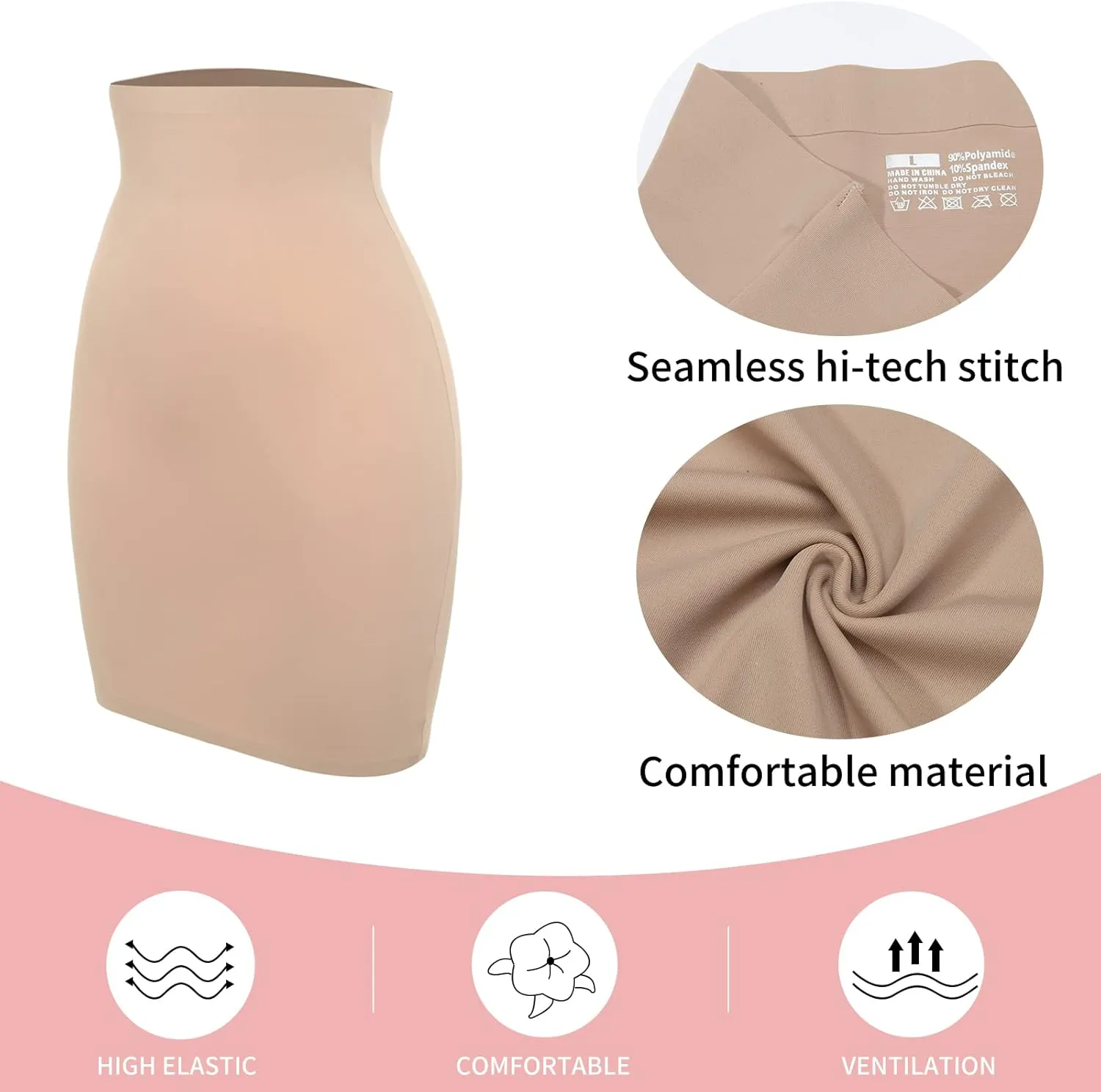 JOYSHAPER Shapewear Dress Slip for Under Dresses Half Slip Tummy Control Seamless Slimming Slip Body Shaper