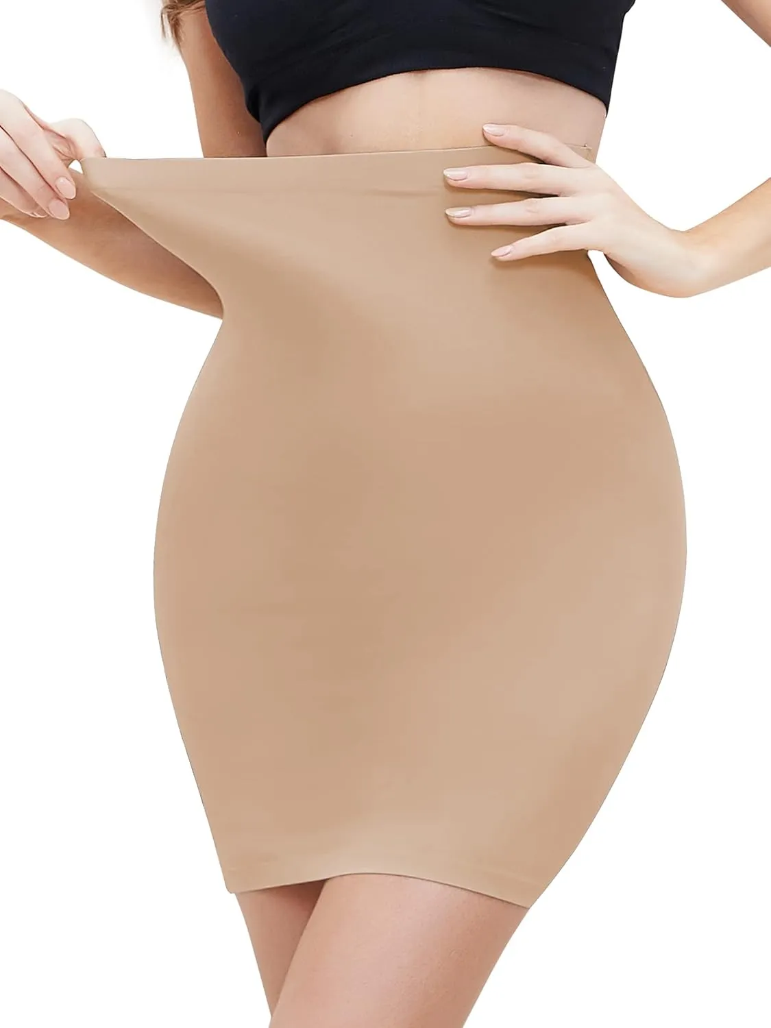 JOYSHAPER Shapewear Dress Slip for Under Dresses Half Slip Tummy Control Seamless Slimming Slip Body Shaper