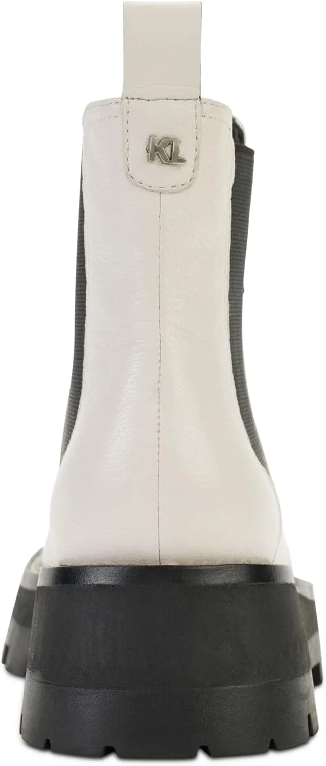 KARL LAGERFELD Women's Mayde Leather Lug-sole Ankle Boot