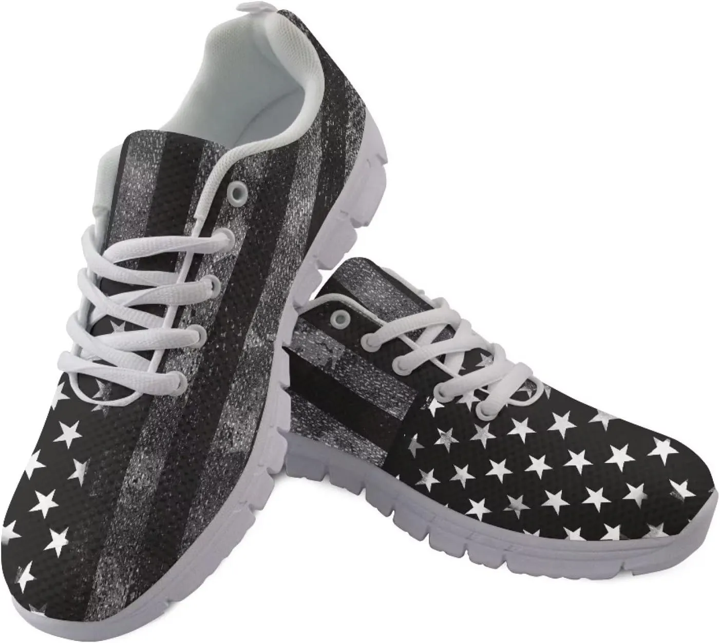 KEIAHUAN Womens Casual Fashion Flats Lightweight Running Shoes Breathable Gym Jogging Sneakers Non Slip Tennis Shoes Fashion Trendy