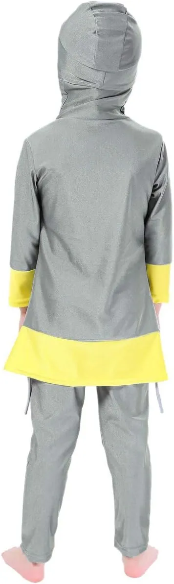 Kids Muslim Swimsuit for Girls Islamic Burkini Full Cover Hijab Top Pants Long Sleeve Rash Guard Swimwear Beach Bathing Suit
