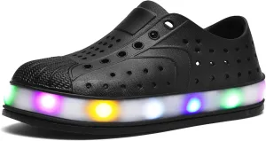 Kids Water Shoes,Toddler Slip-On Shoes,Waterproof Light Up Shoes for Boys and Girls,Lightweight Non-Slip Quick Dry Beach Sandals