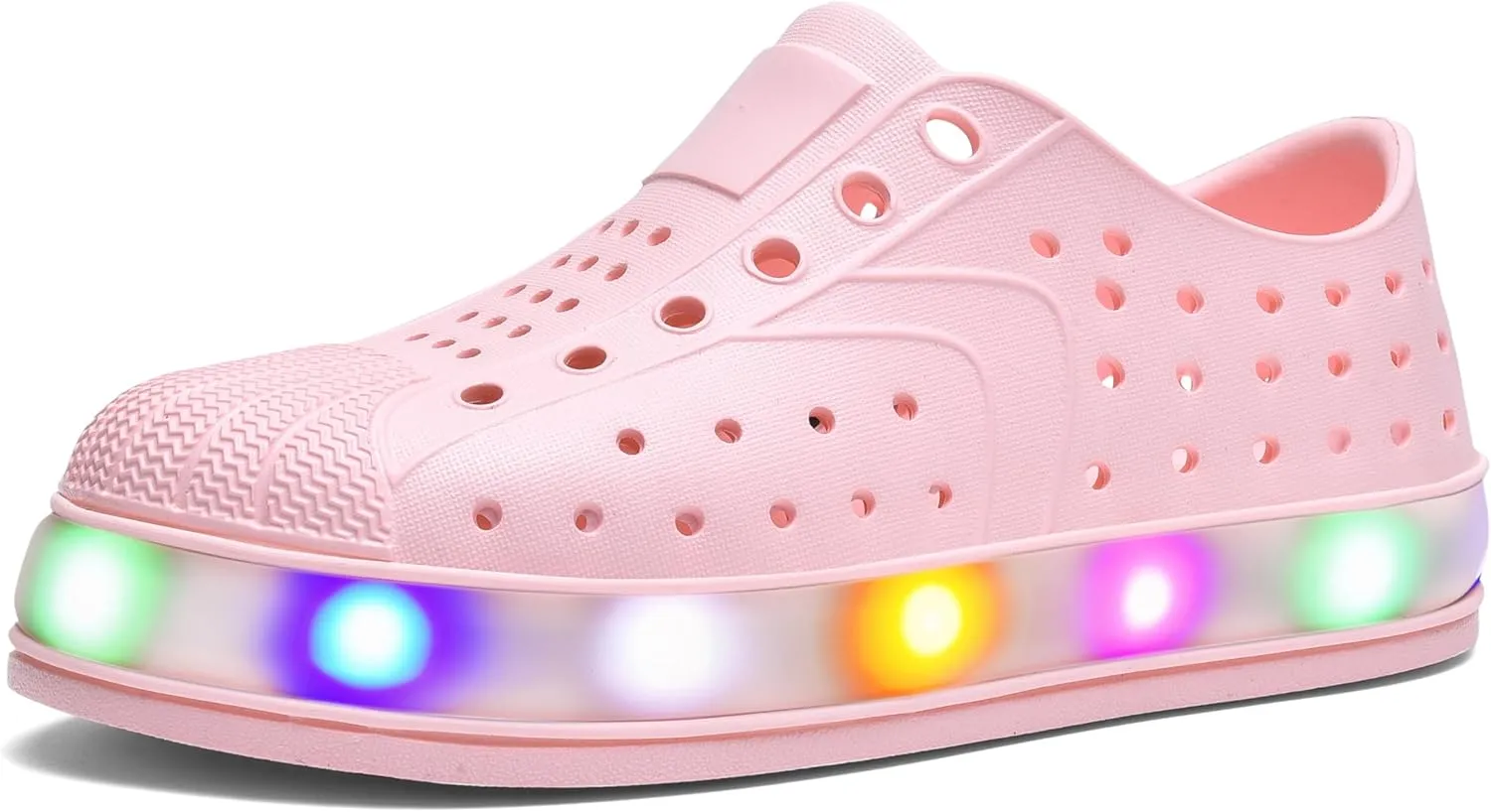 Kids Water Shoes,Toddler Slip-On Shoes,Waterproof Light Up Shoes for Boys and Girls,Lightweight Non-Slip Quick Dry Beach Sandals