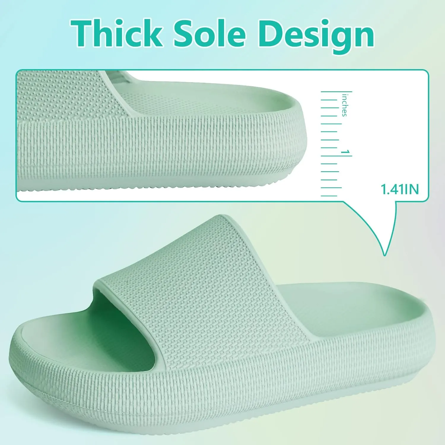 KOUECI Kids Cloud Slides Boys Girls Shower Slippers Slip on Slide Sandals Non-slip Summer Beach Pool Shoes