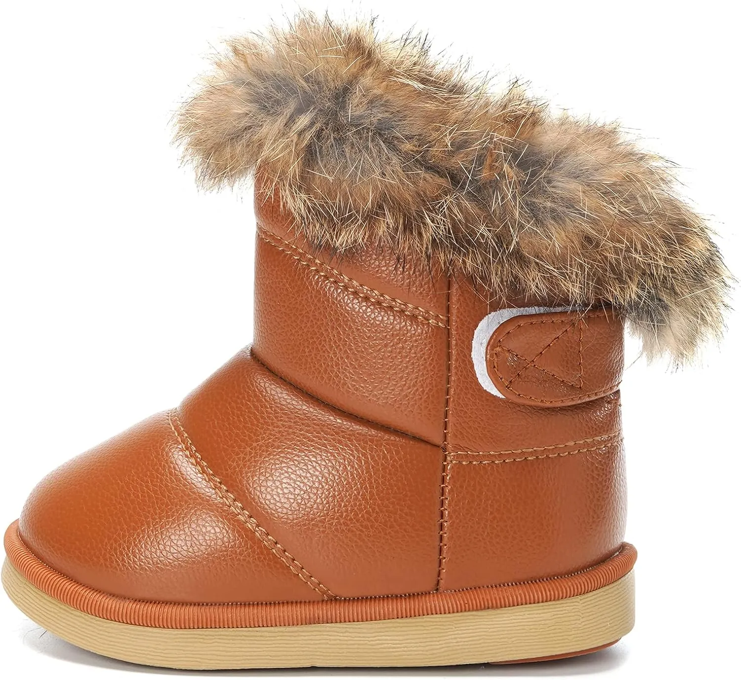 KVbabby Toddler boots Kids Snow Boots Girl's Warm Winter Boots Waterproof Boot PU Leather Non-slip
