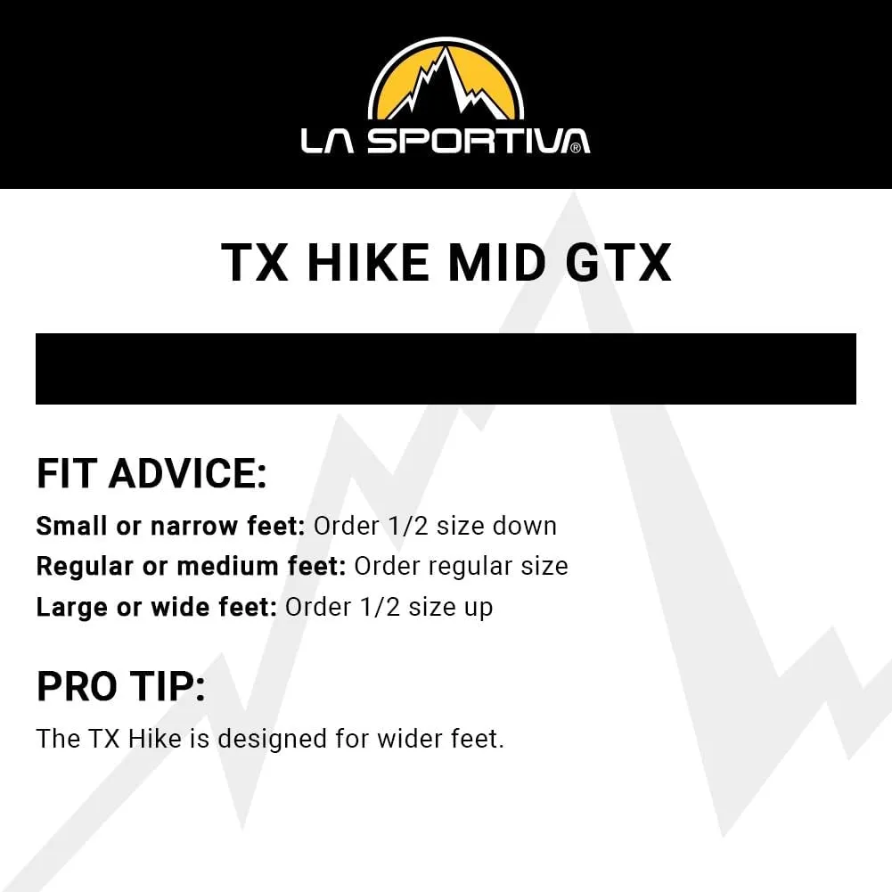 La Sportiva Mens TX Hike Mid GTX Waterproof Hiking Boots
