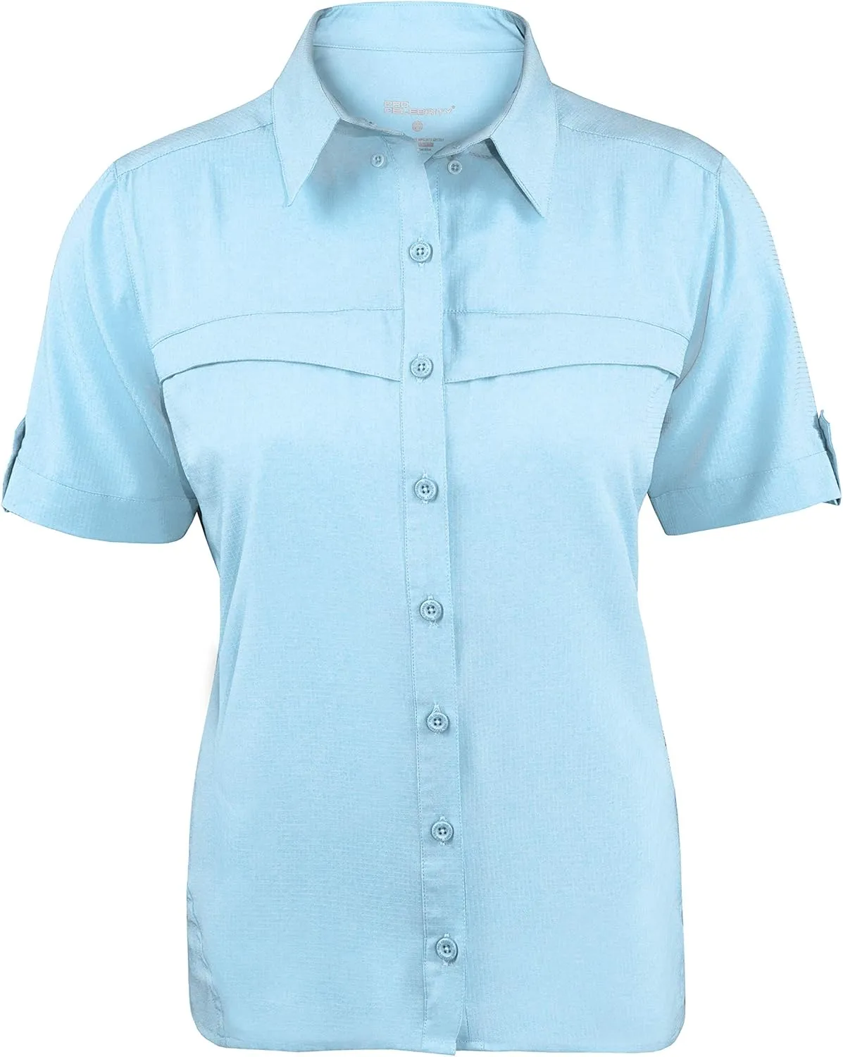 Ladies Short Sleeve Button Down Fishing Shirt
