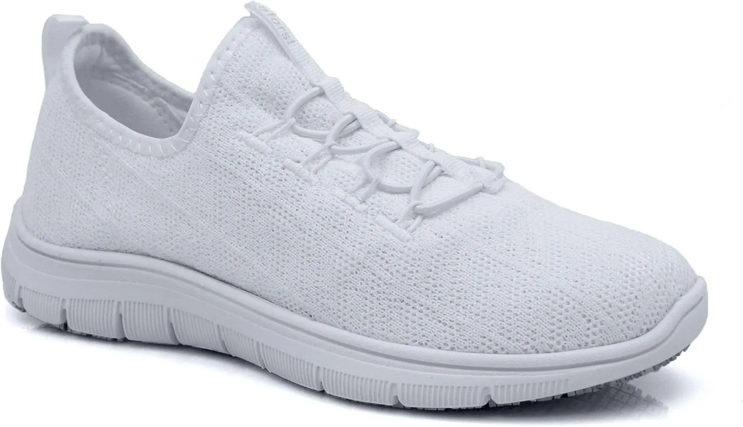 Laforst Jewel 3155 Womens Synthetic Mesh Upper Lace Up Slip Resistant Server Waitress Slip On Sneaker Free Socks