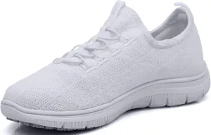 Laforst Jewel 3155 Womens Synthetic Mesh Upper Lace Up Slip Resistant Server Waitress Slip On Sneaker Free Socks
