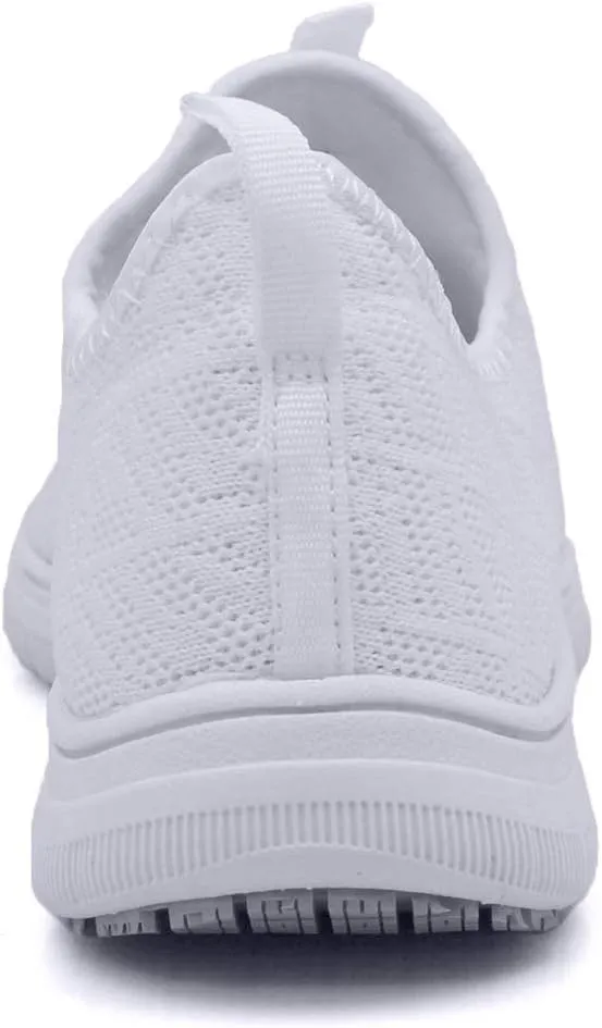 Laforst Jewel 3155 Womens Synthetic Mesh Upper Lace Up Slip Resistant Server Waitress Slip On Sneaker Free Socks