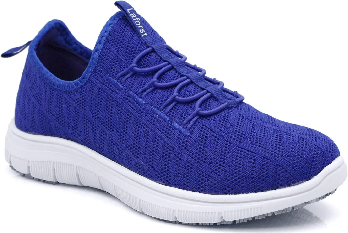 Laforst Jewel 3155 Womens Synthetic Mesh Upper Lace Up Slip Resistant Server Waitress Slip On Sneaker Free Socks