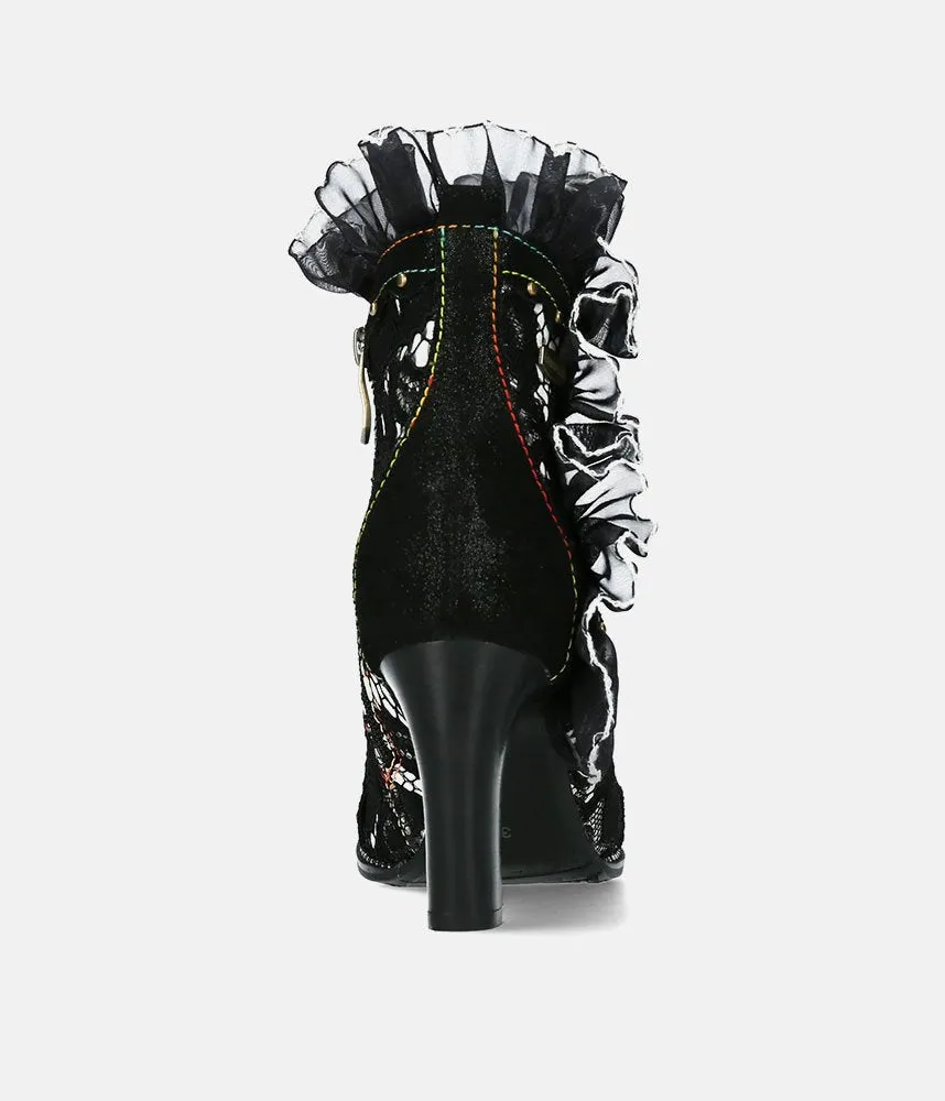 Laura Vita Stunning Monochrome High Heel Ankle Boots