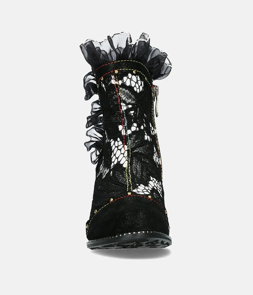 Laura Vita Stunning Monochrome High Heel Ankle Boots