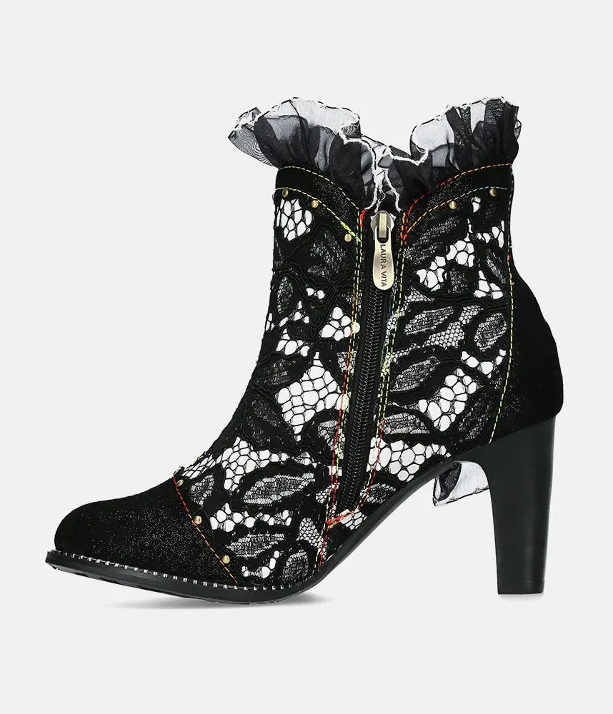 Laura Vita Stunning Monochrome High Heel Ankle Boots