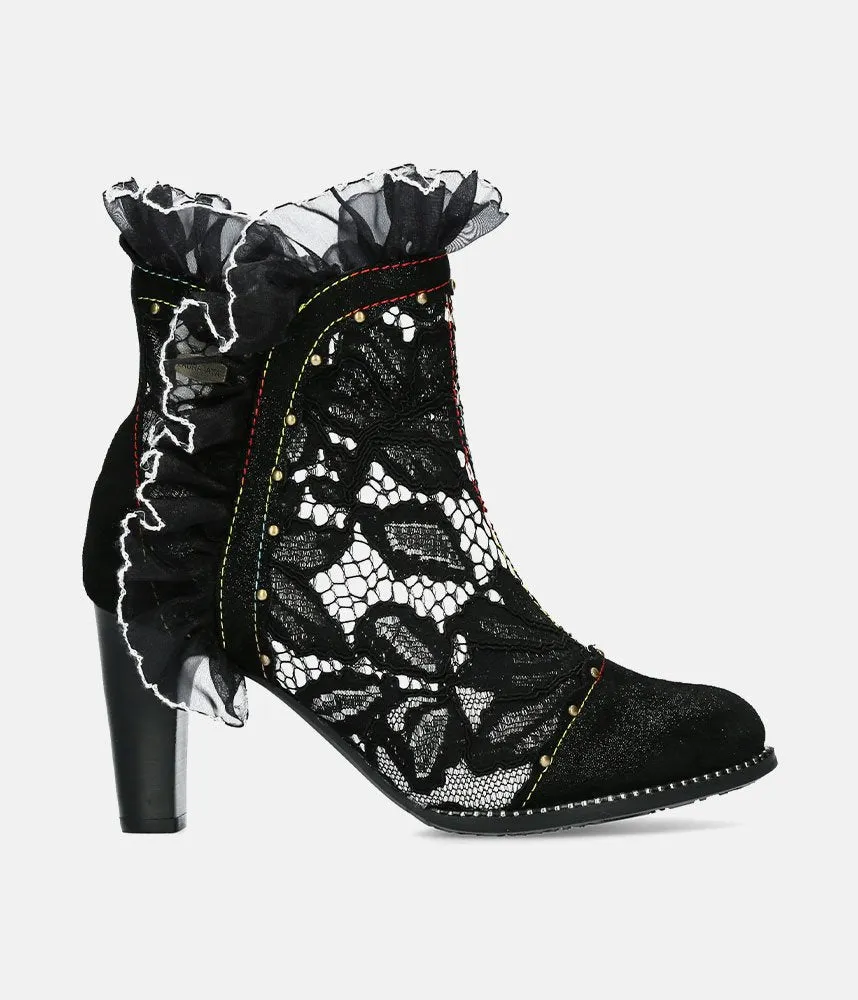 Laura Vita Stunning Monochrome High Heel Ankle Boots