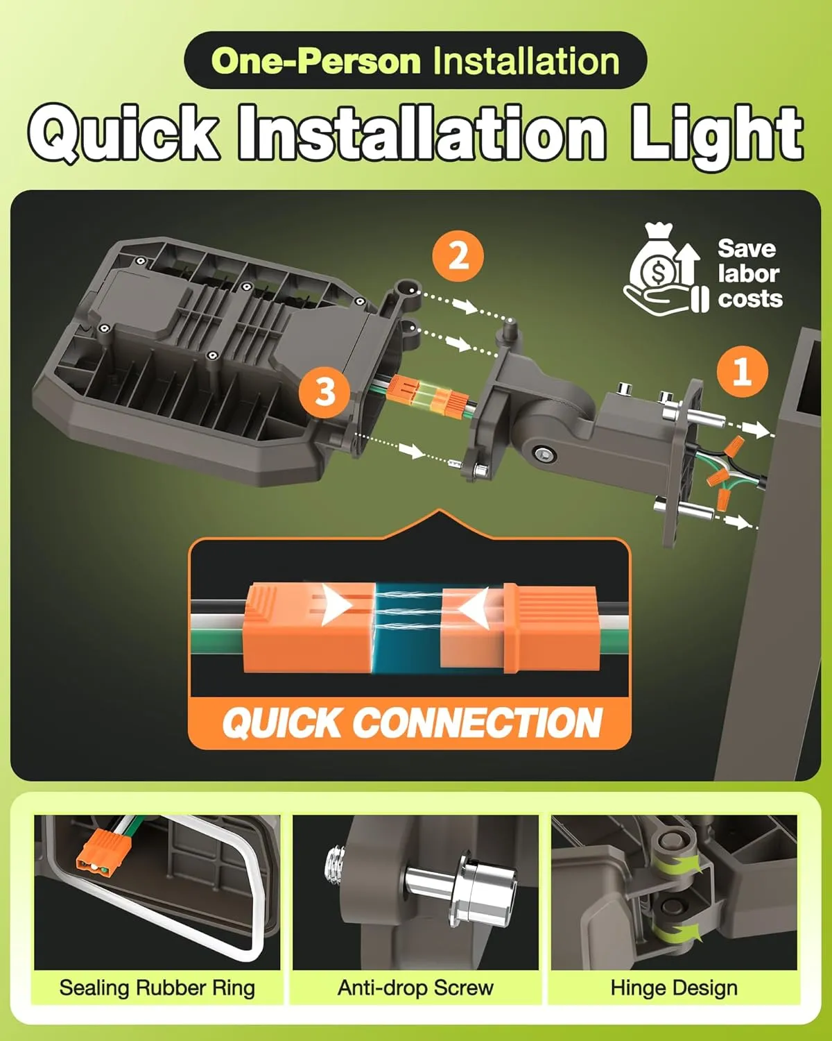 LED Parking Lot Light 200W 180W 150W & 3 CCT 4000K 5000K 5700K Switchable, Timer Dimming & Photocell Street Light, 32000LM (160LM/W) LED Shoebox Light, Arm Mount & Slip Fitter in 1 Flood Light